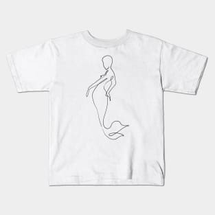 Pisces Celestial Line Art Kids T-Shirt